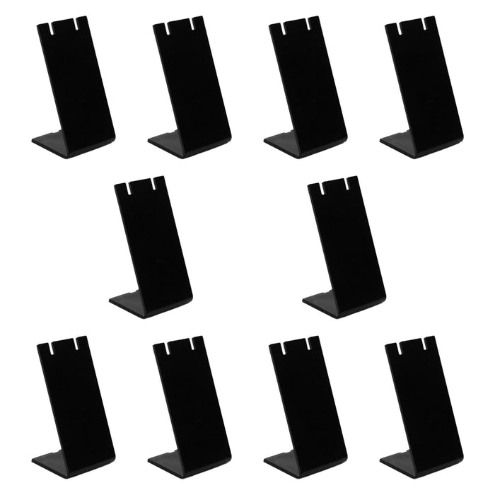 Crofta 10Pcs Acrylic Earrings Display Stands Counter for Shop Tabletop Presentation Black