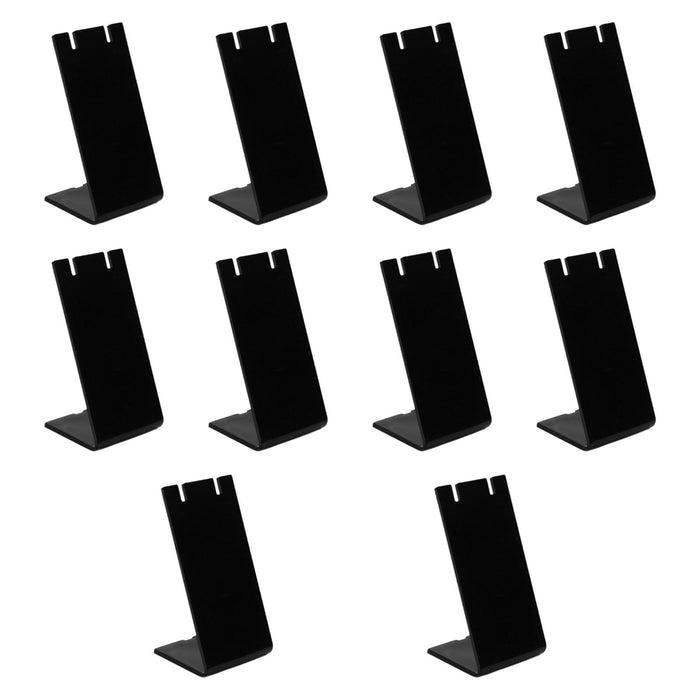 Crofta 10Pcs Acrylic Earrings Display Stands Counter for Shop Tabletop Presentation Black