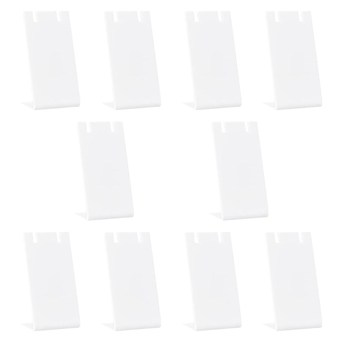 Crofta 10Pcs Acrylic Earrings Display Stands Counter for Shop Tabletop Presentation White