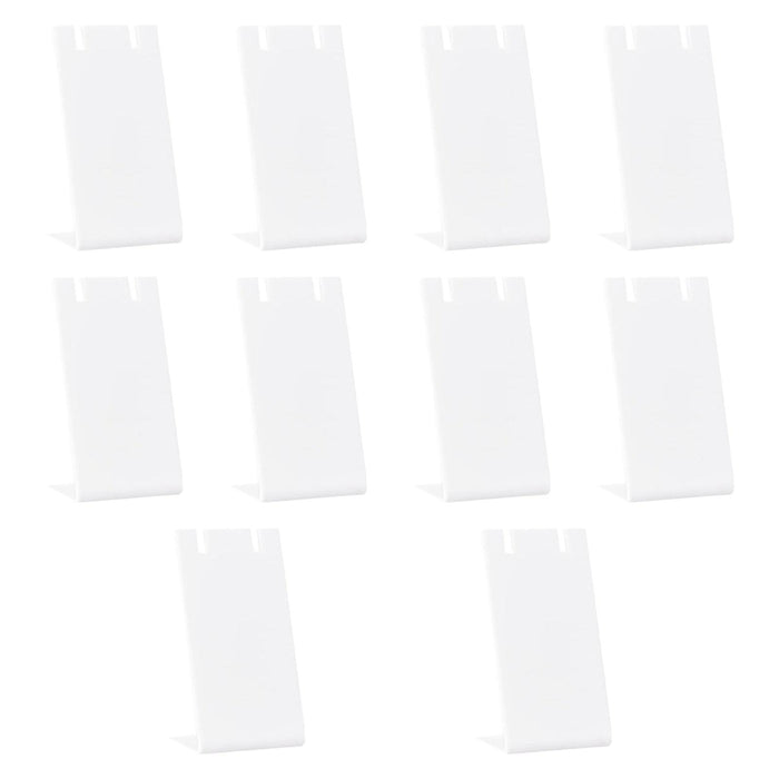 Crofta 10Pcs Acrylic Earrings Display Stands Counter for Shop Tabletop Presentation White