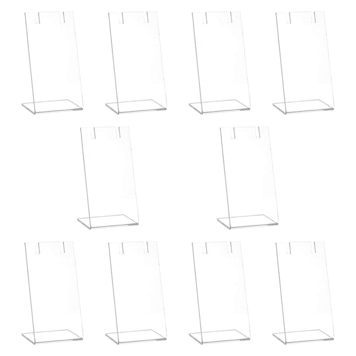 Crofta 10Pcs Acrylic Earrings Display Stands Counter for Shop Tabletop Presentation Transparent