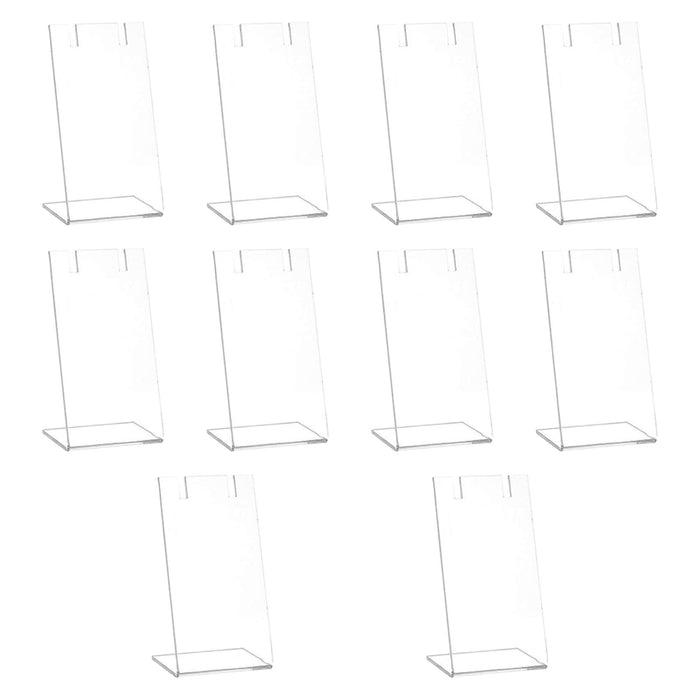 Crofta 10Pcs Acrylic Earrings Display Stands Counter for Shop Tabletop Presentation Transparent