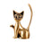 Crofta Cat Statue Rings Holder Tabletop for Dressing Room New Year Gift Craft Fairs Single Leg Raised