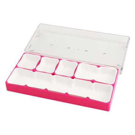 Crofta Watch Parts Storage Box Watch Tools Storage for Watchmaker Screw Watch Tools Rose Pink