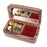 Crofta Proposal Ring Case Storage Wooden Music Box for Wedding Anniversary Ceremony Dark Brown