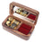 Crofta Proposal Ring Case Storage Wooden Music Box for Wedding Anniversary Ceremony Dark Brown