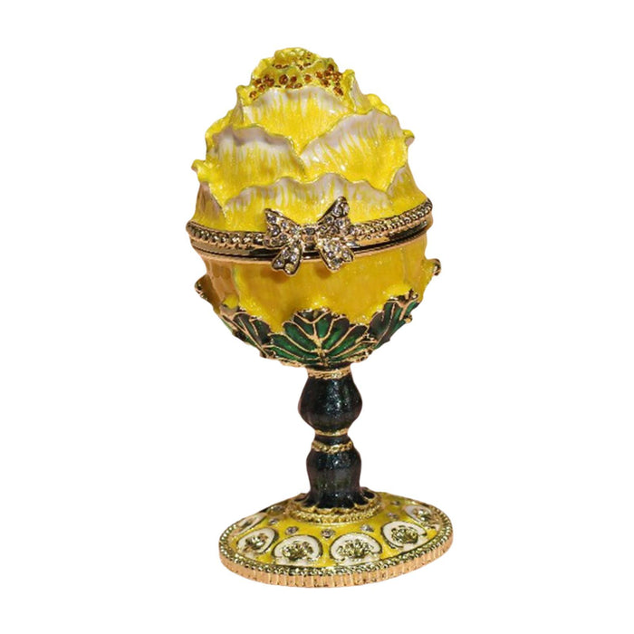 Crofta Creative Jewelry Box Decoration Small Wedding Home Decor Jewelry Storage Box Yellow