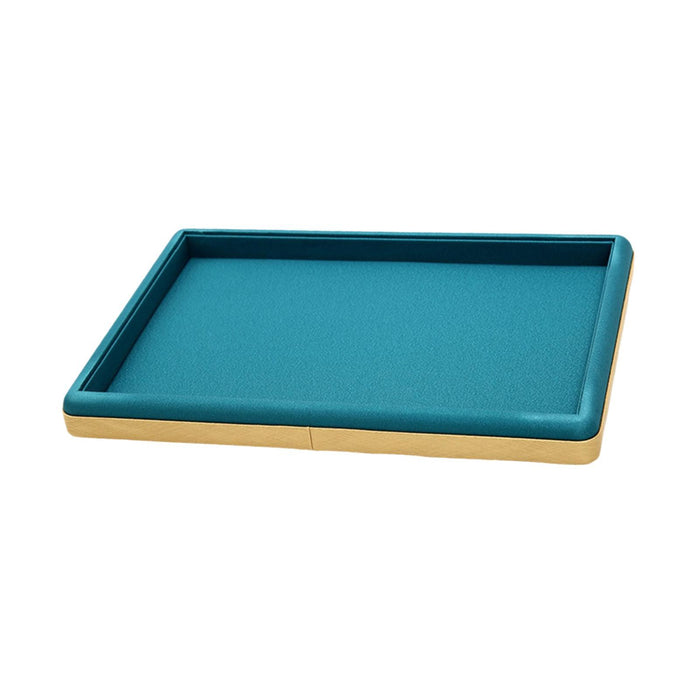 Crofta Jewelry Display Tray Display Prop Flat Organizer for Selling Drawer Showcase Peacock blue