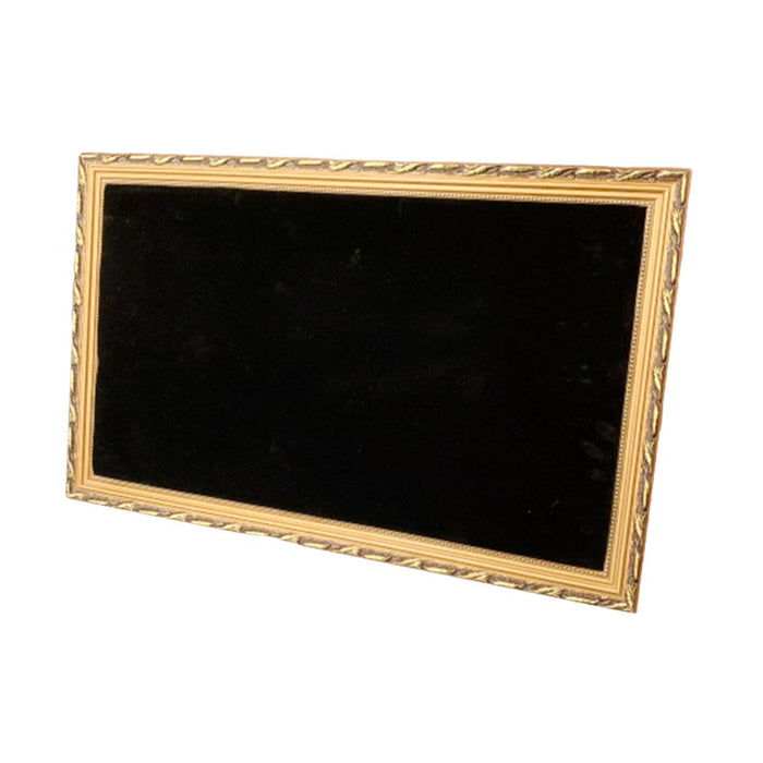 Crofta Wall Mounted Jewelry Frame with Nails Photo Frame for Birthday Studs Dresser Gold and Black