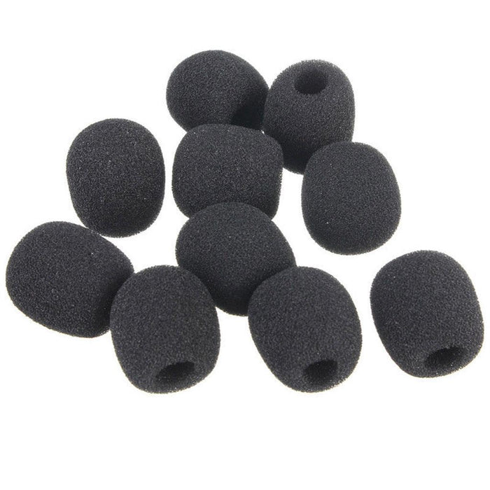 Crofta 10 Pieces Sponge Foam Lapel Mic Windsceen Covers With 5 Pieces Metal Tie Crocodile Clips for Lavalier Microphone Parts