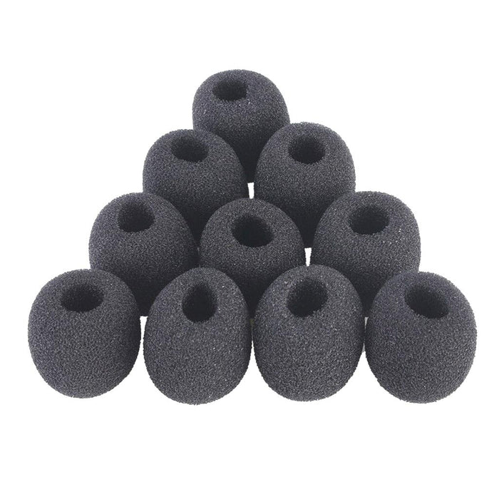 Crofta 10 Pieces Sponge Foam Lapel Mic Windsceen Covers With 5 Pieces Metal Tie Crocodile Clips for Lavalier Microphone Parts