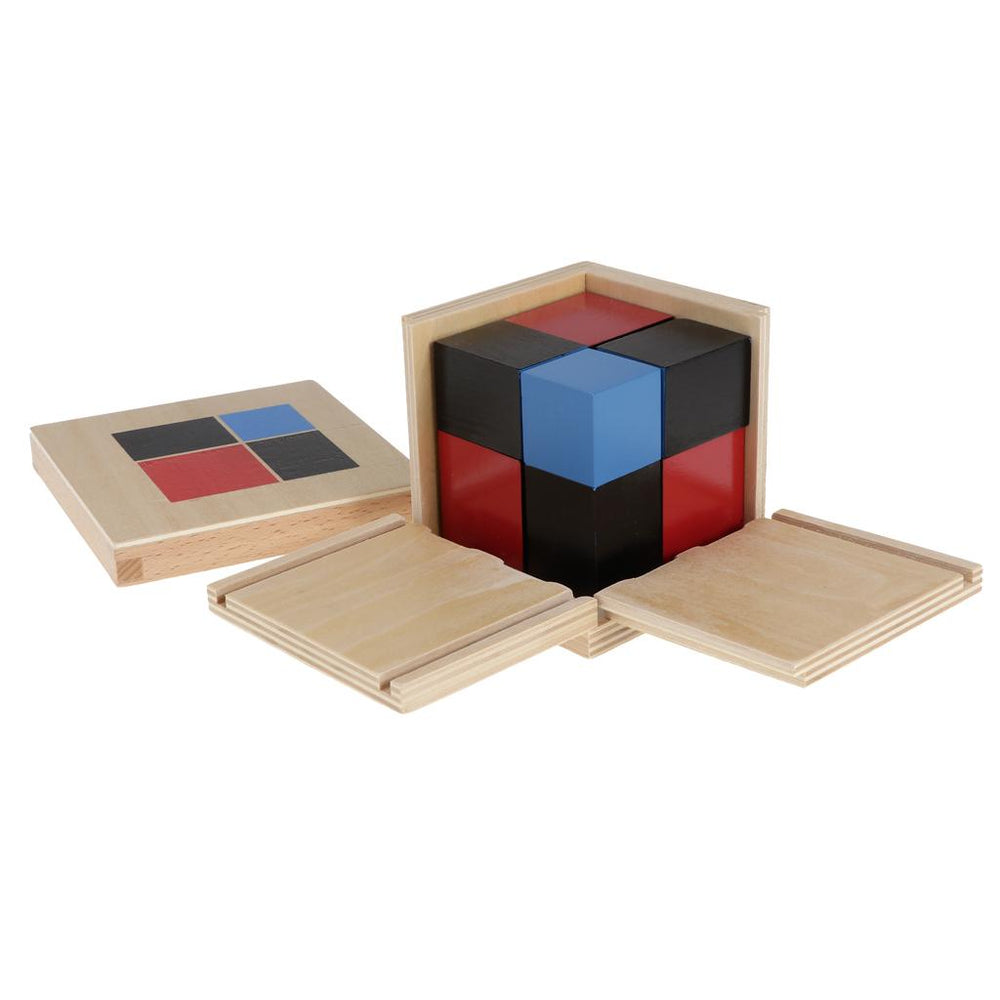 Crofta Wooden Montessori Mathematics Material Trinomial and Binomial Cube Set Kids Early Learn Algebra and Maths Educational Toy Gift