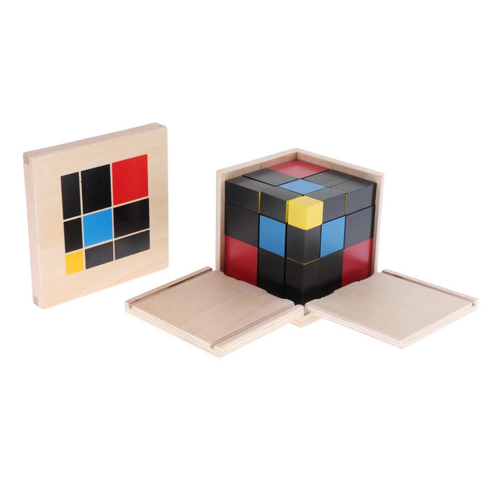 Crofta Wooden Montessori Mathematics Material Trinomial and Binomial Cube Set Kids Early Learn Algebra and Maths Educational Toy Gift