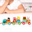 Crofta Stacking Train Toy Fun Classic Wooden Toddler Toy for Boys and Girls Toddler Farm trailers