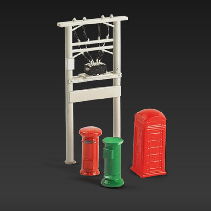 Crofta Miniature Figure Resin People Figures for Railway Station Model Train Street Green Mailboxes