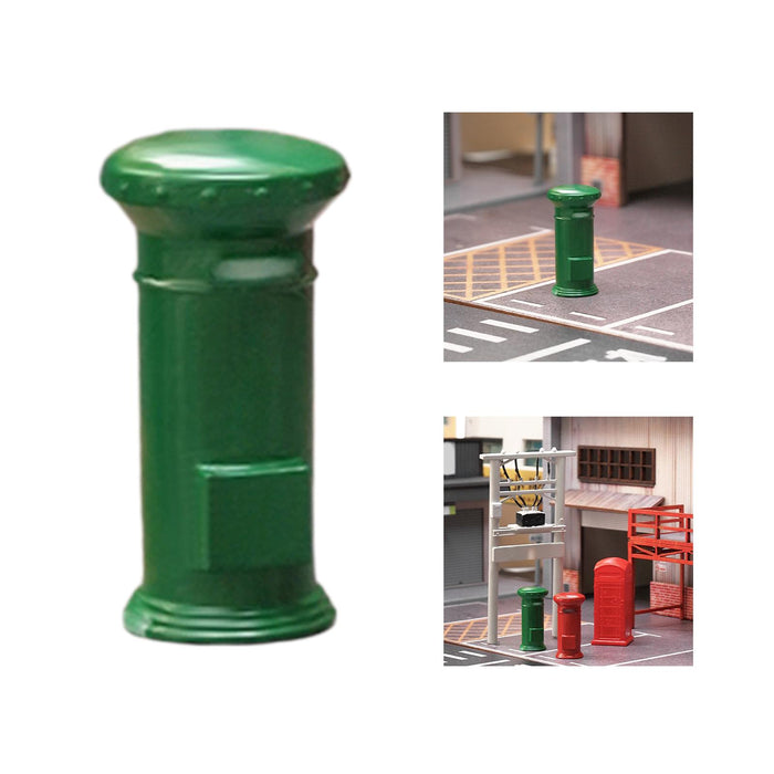 Crofta Miniature Figure Resin People Figures for Railway Station Model Train Street Green Mailboxes