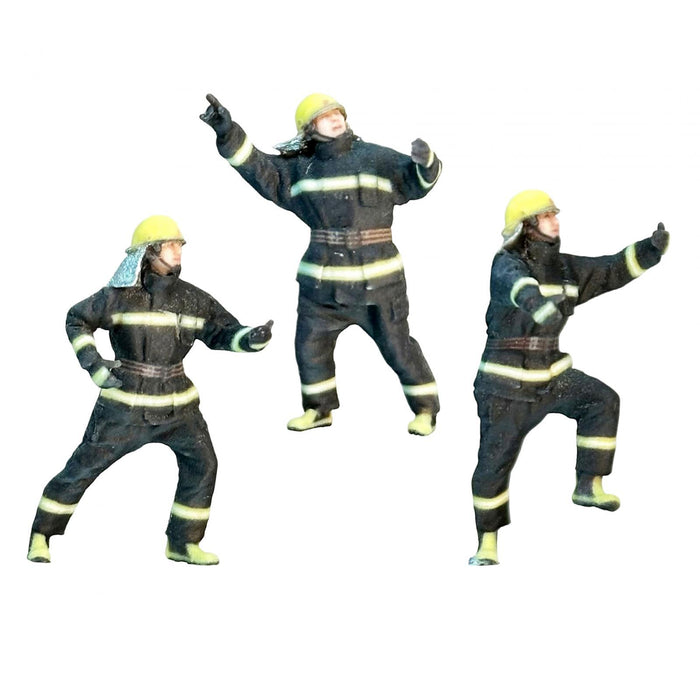 Crofta 3Pcs Miniature Firefighter Figures Collection for Diorama Building DIY Scene 64th