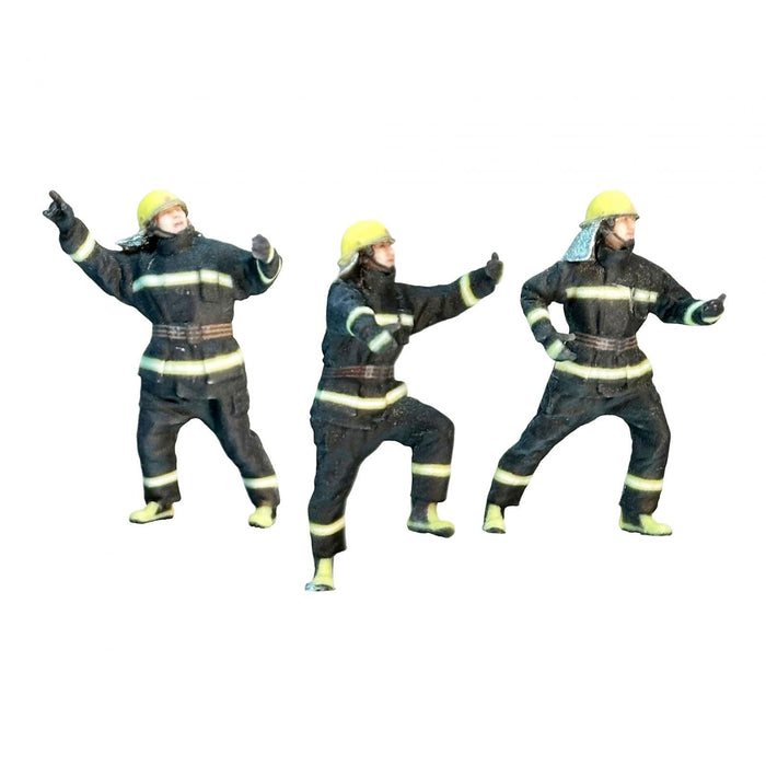 Crofta 3Pcs Miniature Firefighter Figures Collection for Diorama Building DIY Scene 64th