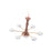 Crofta 1:87 Scale Ceiling Pendant Light for Layout Doll House Decor Micro Landscape bronze silver