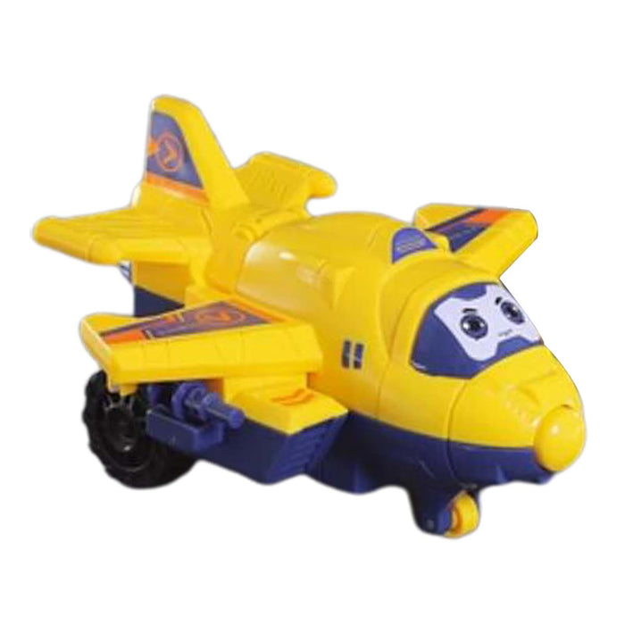 Crofta Deformation Robot Vechile Toys Transformable for Party Toy Travel Boys Girls Plane Yellow