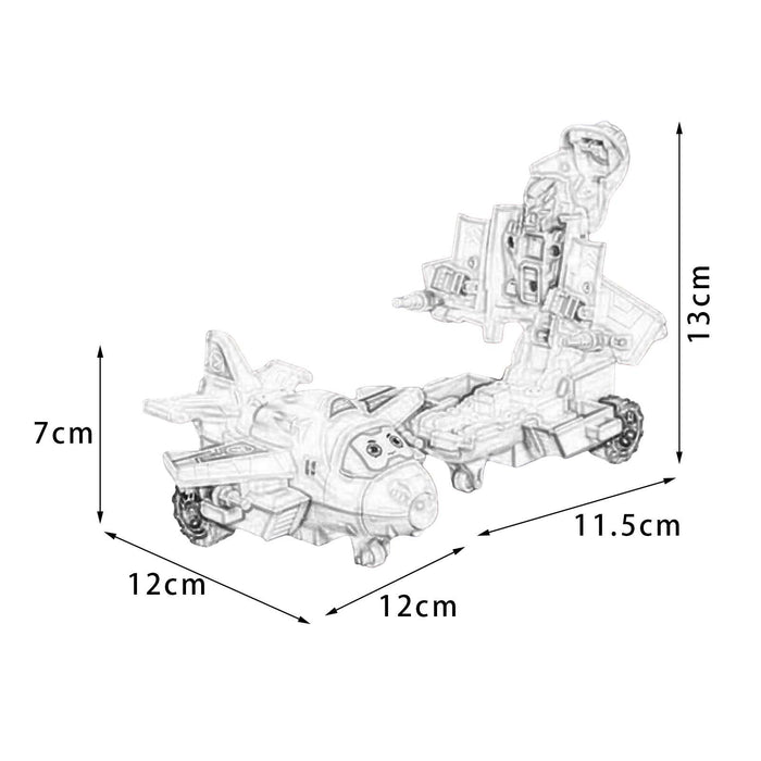 Crofta Deformation Robot Vechile Toys Transformable for Party Toy Travel Boys Girls Plane Yellow