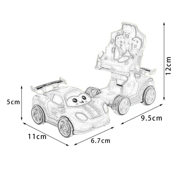 Crofta Deformation Robot Vechile Toys Transformable for Party Toy Travel Boys Girls Blue Car