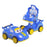 Crofta Deformation Robot Vechile Toys Transformable for Party Toy Travel Boys Girls Blue Car