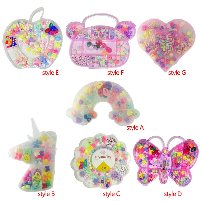 Crofta Kids Beads Set Ornament Children Beads Set for Birthday Hairband Girls style A