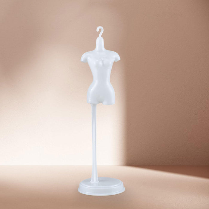 Crofta 1:6 Dollhouse Miniature Stable Mannequin Stand Doll Holder Stand Accessories white