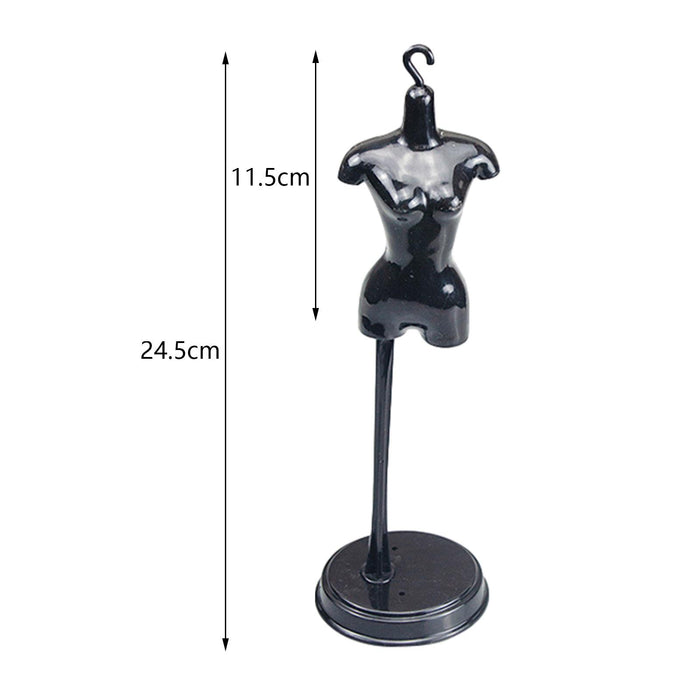 Crofta 1:6 Dollhouse Miniature Stable Mannequin Stand Doll Holder Stand Accessories black