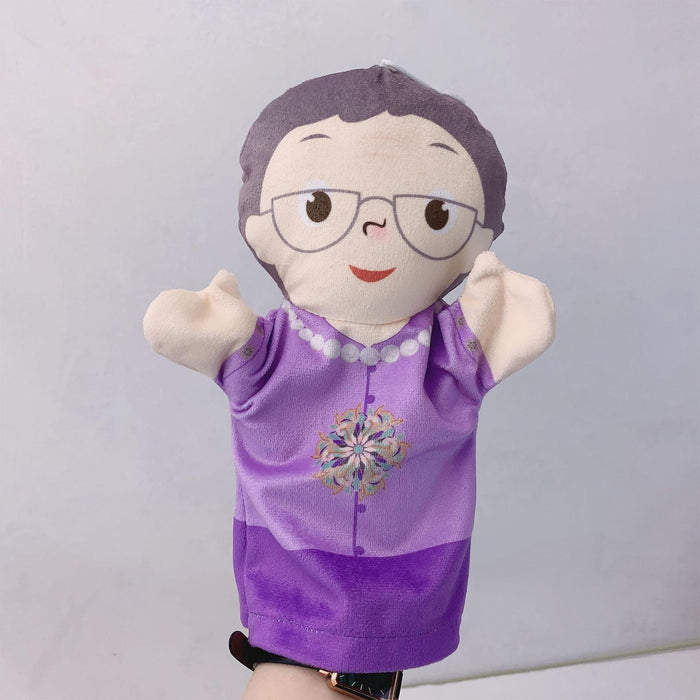 Crofta Family Hand Puppets Teaching Role Play Developing Intelligence Finger Puppet Grandmother