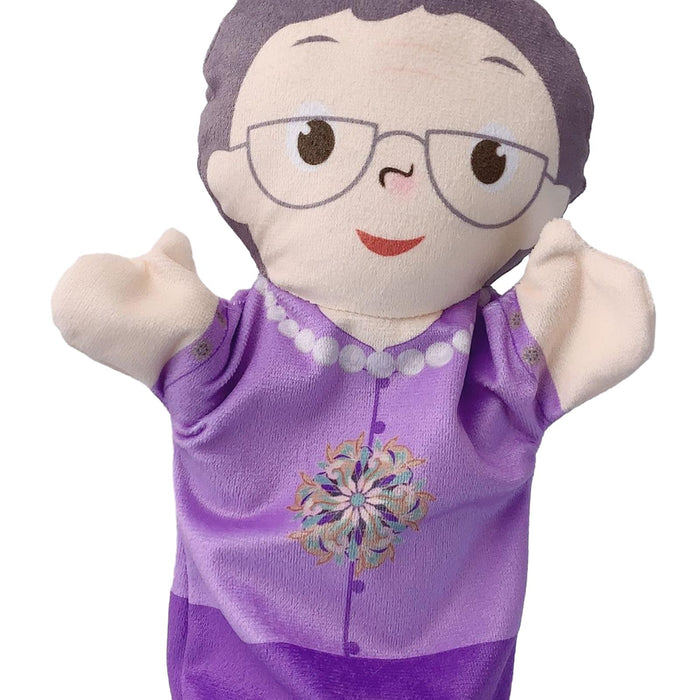 Crofta Family Hand Puppets Teaching Role Play Developing Intelligence Finger Puppet Grandmother