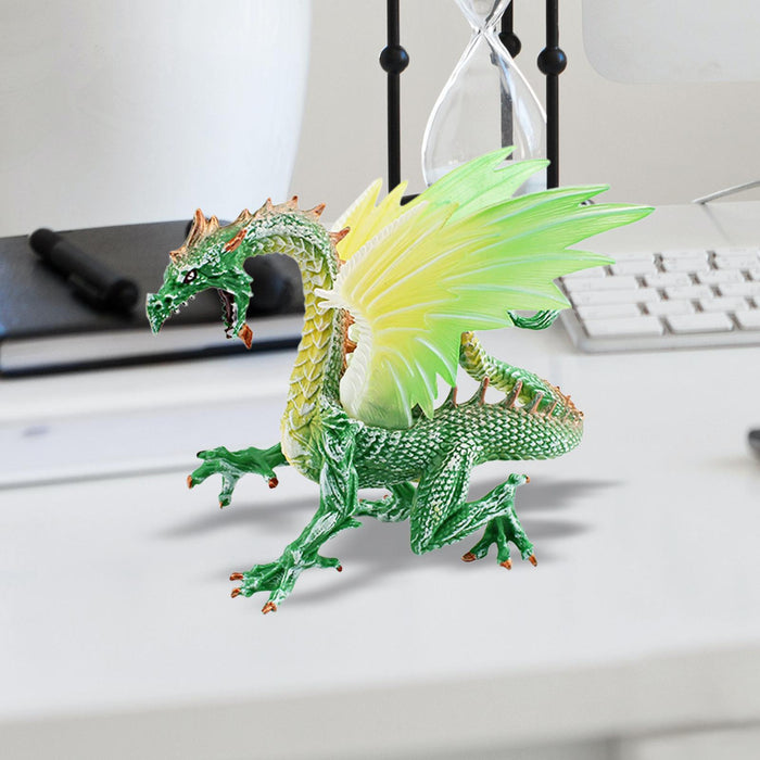 Crofta Flying Dragon Model for Theme Party Sand Table Diorama Early Educational Toy Green