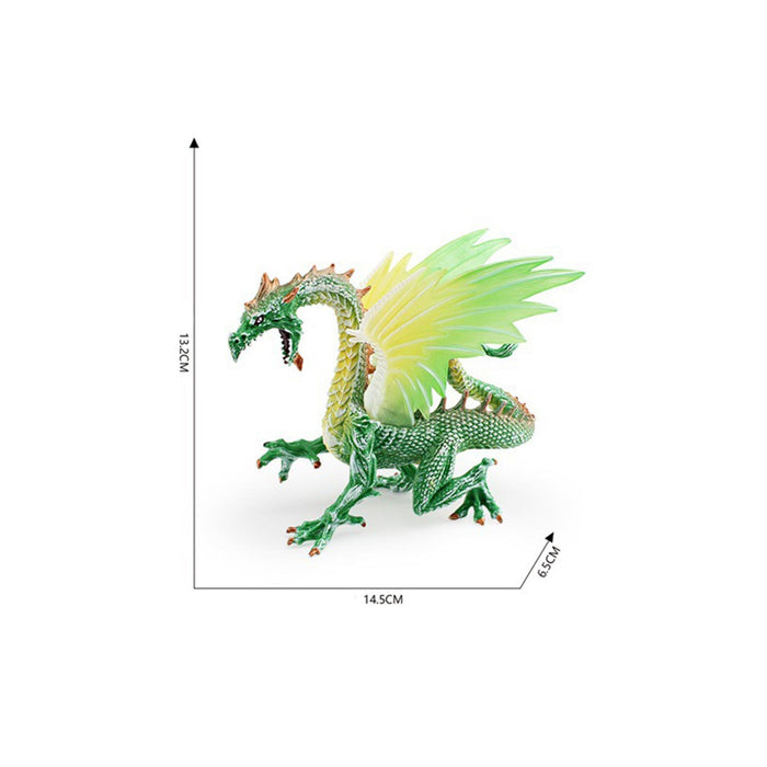 Crofta Flying Dragon Model for Theme Party Sand Table Diorama Early Educational Toy Green