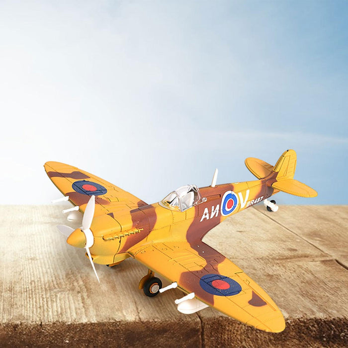 Crofta 1:48 Scale Plane Model Ornament Desk Decor Collectibles Fighter Building Set Yellow