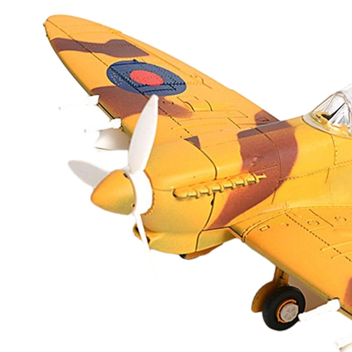 Crofta 1:48 Scale Plane Model Ornament Desk Decor Collectibles Fighter Building Set Yellow