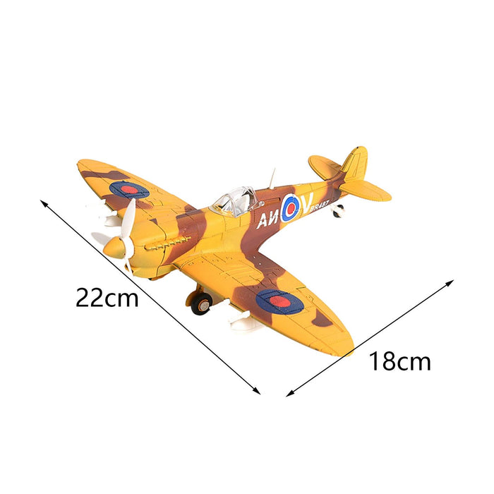 Crofta 1:48 Scale Plane Model Ornament Desk Decor Collectibles Fighter Building Set Yellow