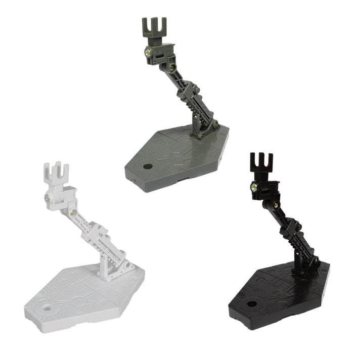 Crofta Action Bases Adjustable Assembly for Action Figure TG Model Support Stand white