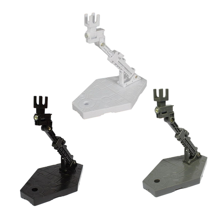 Crofta Action Bases Adjustable Assembly for Action Figure TG Model Support Stand white