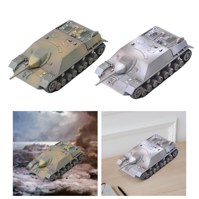 Crofta 1:72 Scale Tank Model Kits DIY Assemble Collection for Children Girls Adults Green