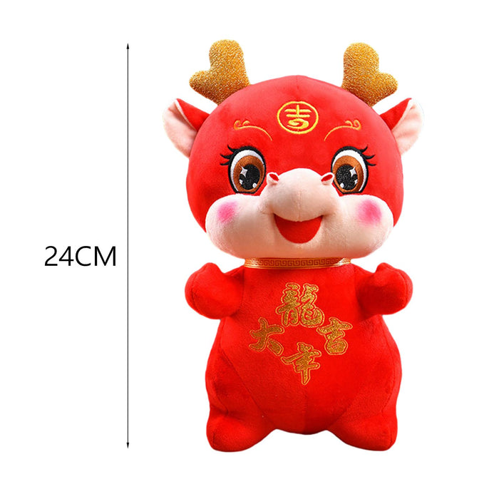 Crofta Dragon Doll Cute Soft Creative for Festivals Chinese New Year Bedroom Style B