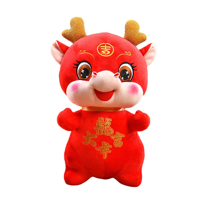 Crofta Dragon Doll Cute Soft Creative for Festivals Chinese New Year Bedroom Style B