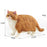 Crofta Realistic Cat Figurine Miniature Simualtion Cat Figure for Gifts Patio Brown