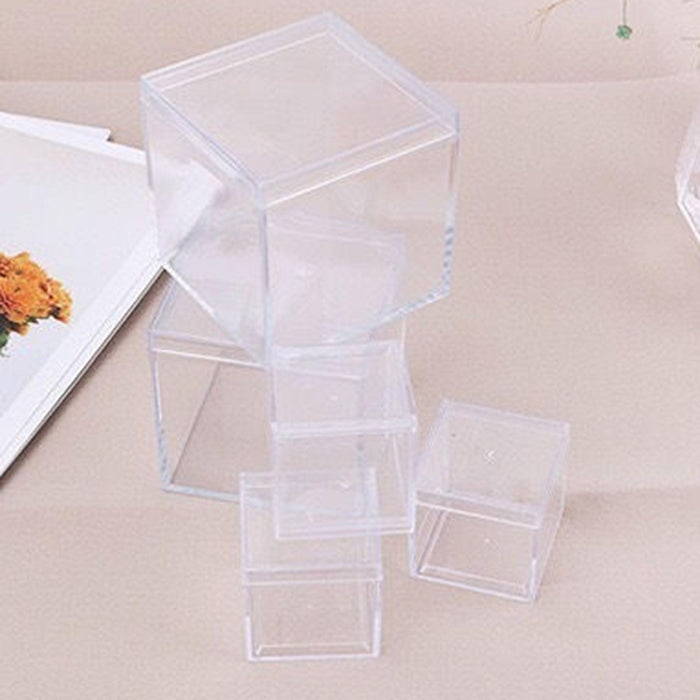 Crofta 10Pcs Mini Acrylic Display Case Shop Organizer for Crafts Toys Diecast Model 4.5x4.5x4.5cm