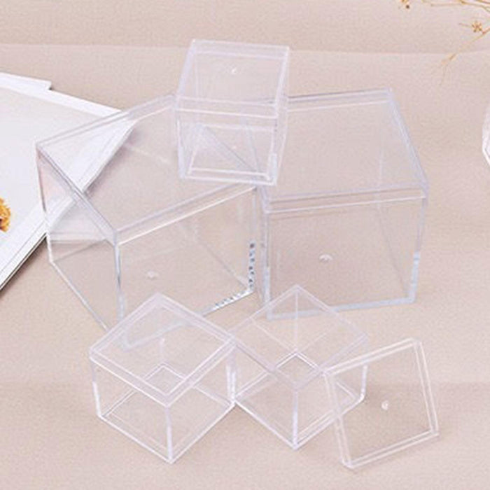 Crofta 10Pcs Mini Acrylic Display Case Shop Organizer for Crafts Toys Diecast Model 4.5x4.5x4.5cm