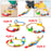 Crofta Wooden Train Set for Toddlers Kids Valentines Day Gifts for Preschool Age 3~6