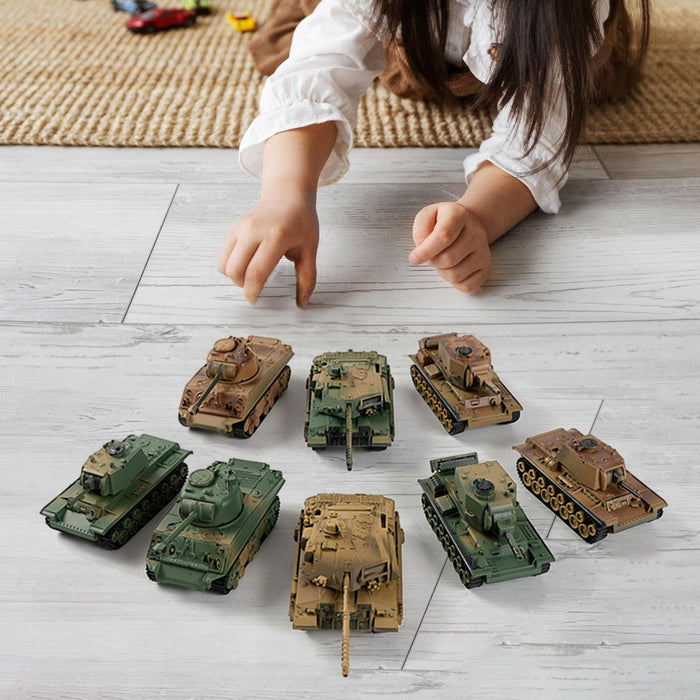 Crofta 8x 1/72 Tank Model Kits 4D Puzzle Games for Collectibles Party Favors Adults Style C