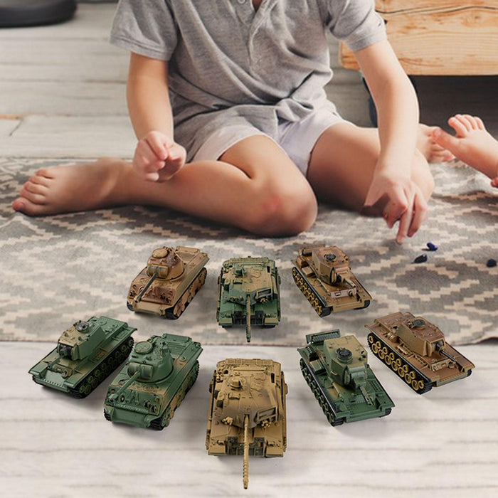 Crofta 8x 1/72 Tank Model Kits 4D Puzzle Games for Collectibles Party Favors Adults Style C