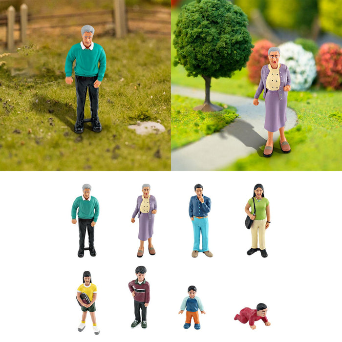 Crofta Miniature Figure Painted Movie Scene Collection Desktop Ornament Tiny People Grandfather