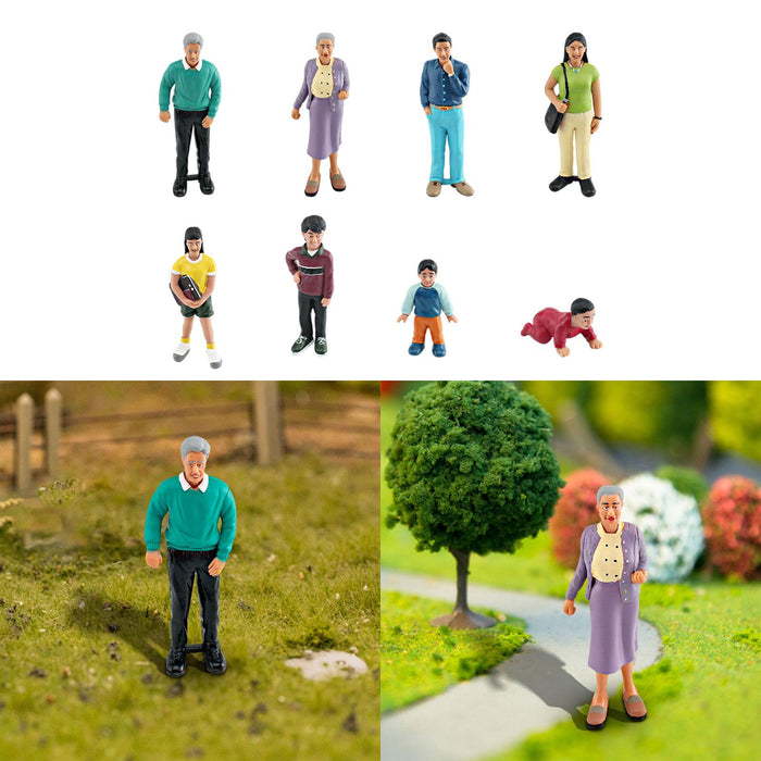 Crofta Miniature Figure Painted Movie Scene Collection Desktop Ornament Tiny People Grandfather